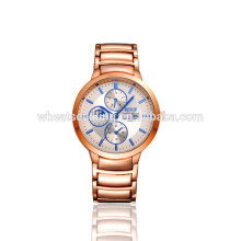 Double calendrier montre cadeau hommes montres en or rose